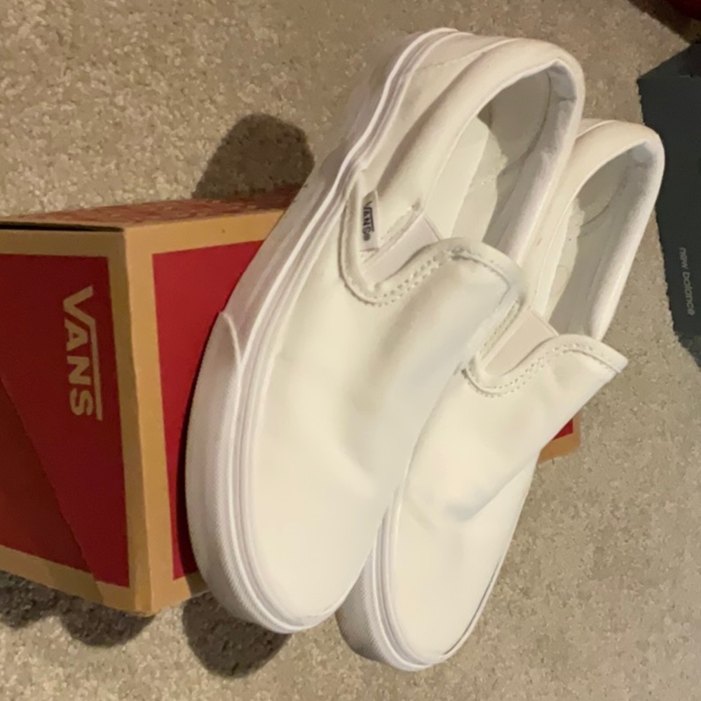 White Vans Classic Slip-ones